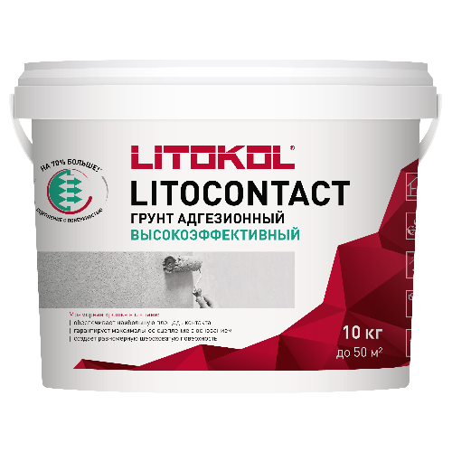 Адгезионная грунтовка LITOCONTACT, LITOKOL, ведро, 10 кг
